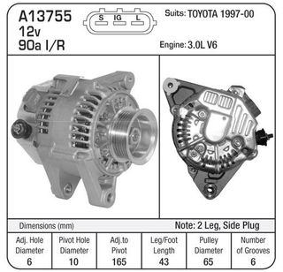 ALT TOYOTA 3.0L V6 97-20 SIDE PLUG 2 LEG