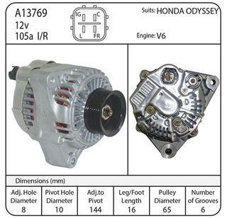 ALT 12V 105AMP ND V6 HONDA ODYSSEY