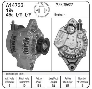 ALT 12V 45A DAIHATSU CHARADE