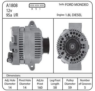 ALTERNATOR MOTORCRAFT MONDEO DIESEL