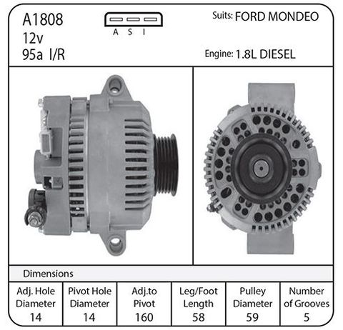ALTERNATOR MOTORCRAFT MONDEO DIESEL