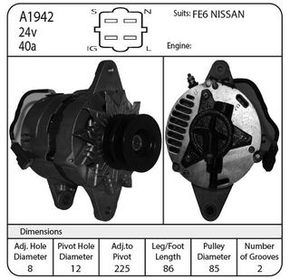 ALT 24V NISSAN FE6 40A VAC