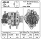 ALT 12V 65A MITSI IR/IF 4D56
