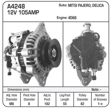 ALT 12V 105A  MIT VAC 4D68