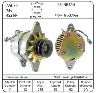 ALT, SAWAFUJI 24V 50AMP NISSAN