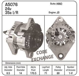 ALTERNATOR HINO JO 1995-