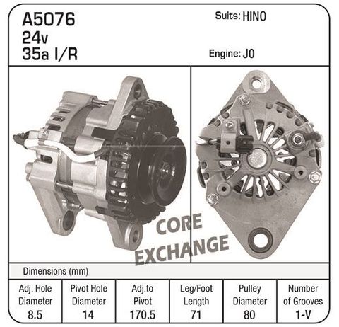 ALTERNATOR HINO JO 1995-