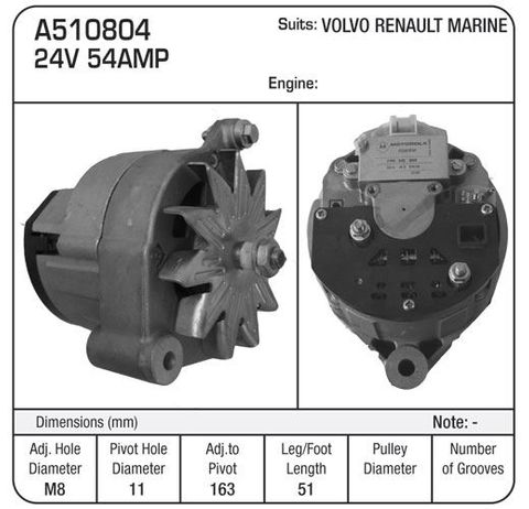 MOTOROLA ALT 24V  MARINE