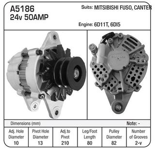 ALTERNATOR SUIT MITSI 24V 70A