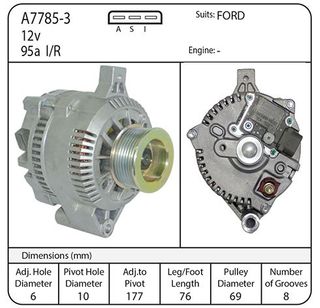 ALT SUIT FORD 95A 8 RIB