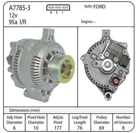 ALT SUIT FORD 95A 8 RIB