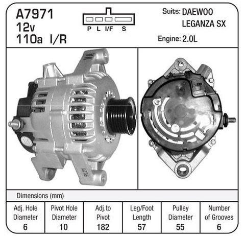 ALTERNATOR 12V 110A LEGANZA