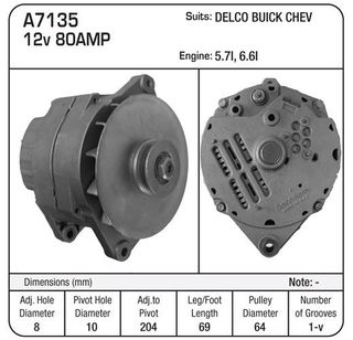 ALTERNATOR DELCO 12V 27SI