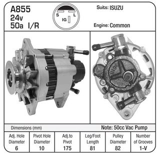 ALTERNATOR 24V 50CC VAC ISUZU
