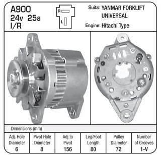 ALT, 24V 25A IC REG L & R