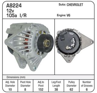 ALTERNATOR DELCO CS130D V6