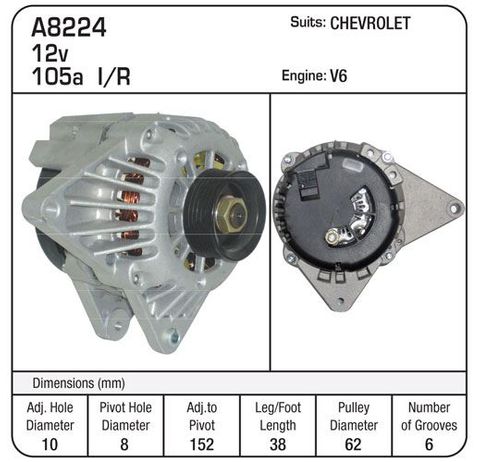 ALTERNATOR DELCO CS130D V6