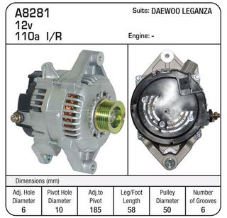 ALTERNATOR 12V 110A LEGANZA