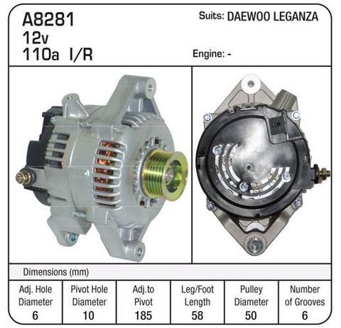 ALTERNATOR 12V 110A LEGANZA