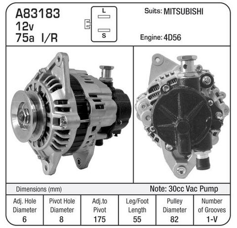 ALT.MIT 12V I/R I/F VACPMP 4D56
