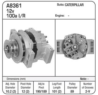 ALT DELCO QUAD MOUNT 12V 120A