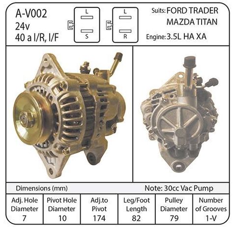 ALT 24V 40A MAZDA TITAN IF/IR L&R