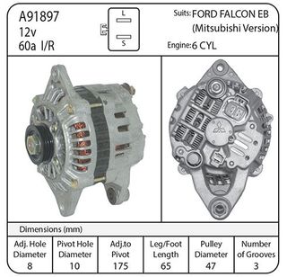 ALT MITSI 12V SUIT FORD EB