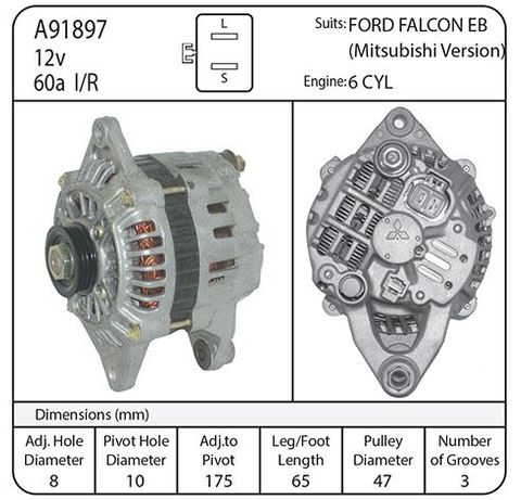 ALT MITSI 12V SUIT FORD EB