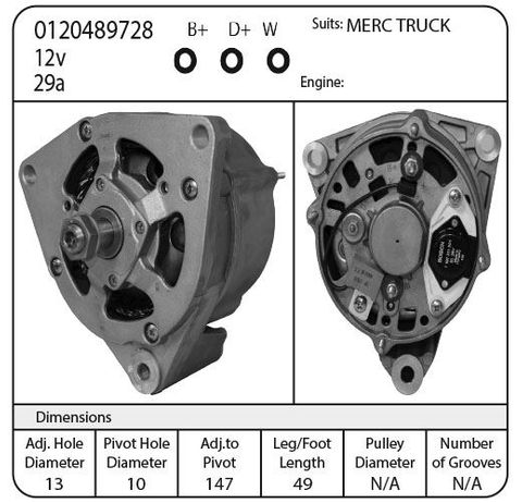 24V BOSCH SUIT MERC TRUCK