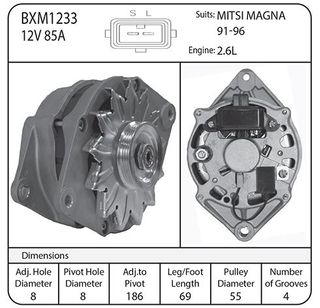 ALT BOSCH 12V 85A MITSI MAGNA