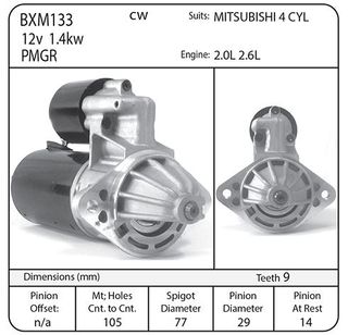 STARTER BOSCH SUIT AUSSIE MITSUBISHI MAGNA