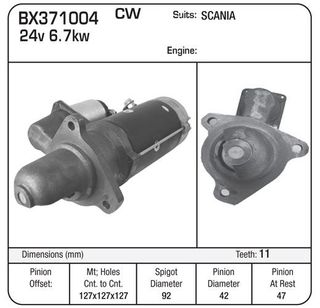 STARTER SCANIA 6.7KW