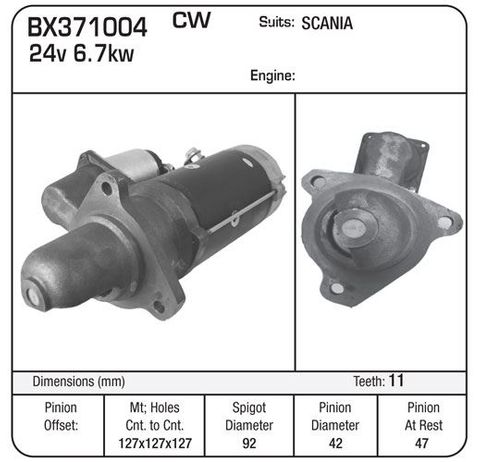 STARTER SCANIA 6.7KW