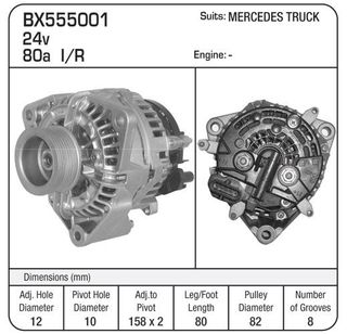 ALT 24V 80A MERCEDES TRUCK