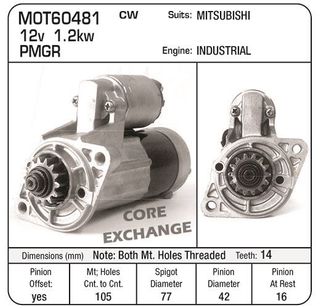 STARTER 12V MITSI IND 14TH