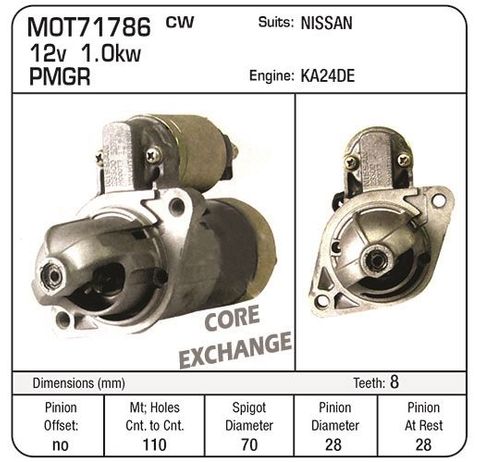 STARTER 12V NISSAN VERY RARE PMGR