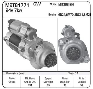 Starter 24v  Fuso 6D24/6M70 PLANETRY