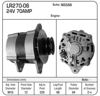 ALTERNATOR 24V 70A