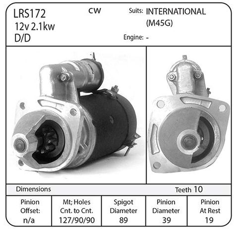 STARTER 12V LUCAS SUIT INT/CASE