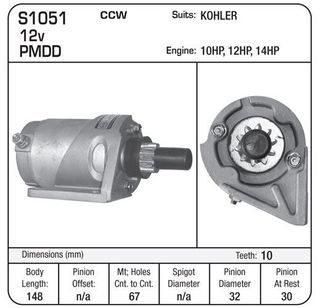 STR KOHLER 10 12 14HP