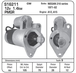 STR NISSAN 210 SERIES 1971-82 8TH A12