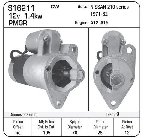 STR NISSAN 210 SERIES 1971-82 8TH A12