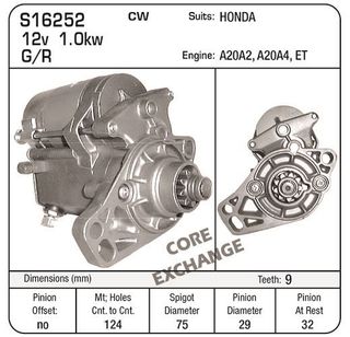 STARTER HONDA G/R WO/THREAD