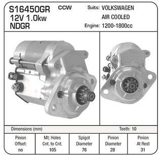 STARTER SUIT VW HI TORK G/R  CCW