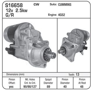 STARTER 12V G/R SUIT CUMMINS