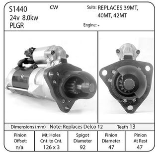 ND  STR 24V 8.0KW PLNTRY REP 12TH