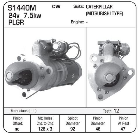 STR 12TH 24V 7.5KW REP NIKKO
