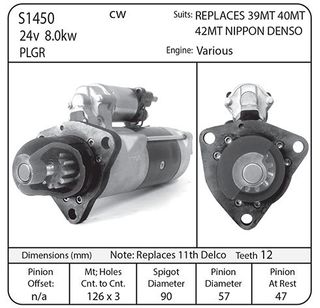 ND  STR 24V 8.0KW  PLNTRY  REP 11TH