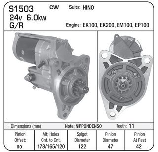 STR 24V DENSO 6KW  HINO