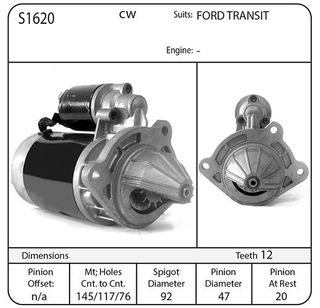 STARTER DENSO  12TH G/R SUIT TRANSIT